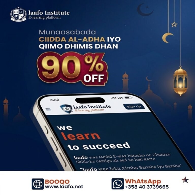 🔥Qiimo Dhimis Taariikhi ah oo uu Soo Bandhigay Laafo Institute