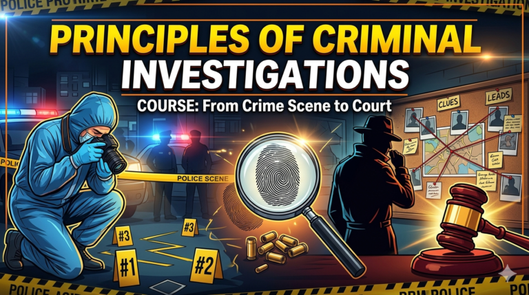 Principles of Criminal Investigations Course –