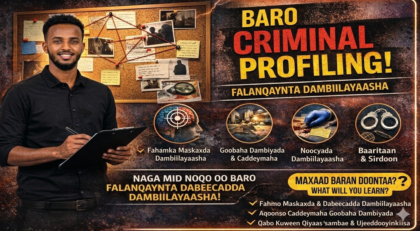 Criminal Profiling Skills – Aqoonsiga Shaqsiyada & Dabiicadaha Dambiilaha
