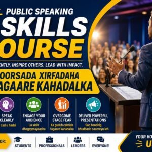 Public Speaking Skills Course → Koorsada Xirfadaha Fagaare Kahadalka